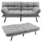 Convertible Memory Foam Futon Sofa Bed with Adjustable Armrest